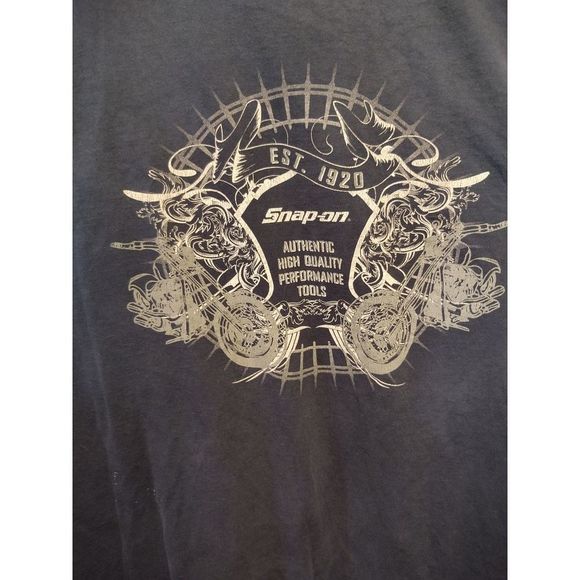 Men's Navy Blue Vintage Size 3 Extra Large Snap-On Tools T-Shirt - Picture 4 of 5
